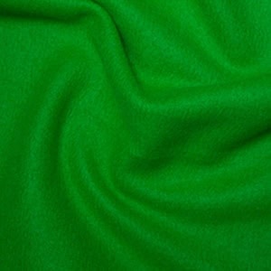 Close-up of vibrant green fabric texture.