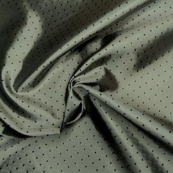 Dobby spot lining - Grey & black shot