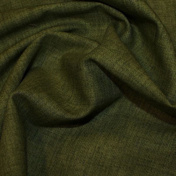 Close-up of textured green wool fabric