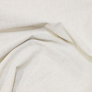 White textured fabric with soft drapes and folds.