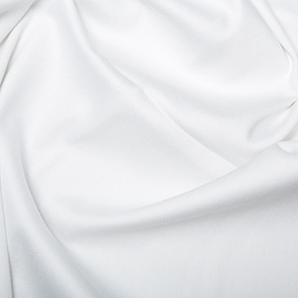 Smooth white satin fabric texture details
