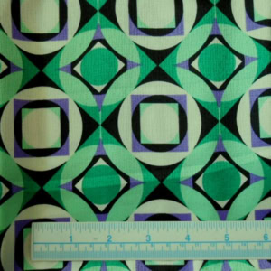 Geometric patterned fabric with ruler for scale