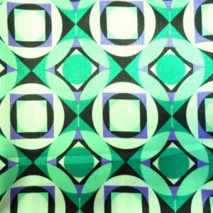 Geometric turquoise and purple retro pattern design.