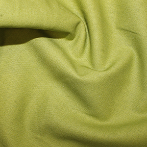 Olive green cotton fabric with smooth folds