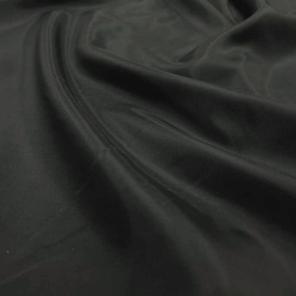Wrinkled black fabric with soft texture