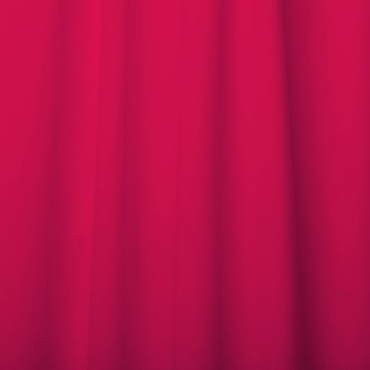 Close-up of bright red curtain folds