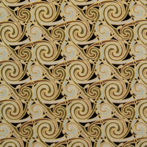 Traditional ornate pattern with swirling golden motifs.