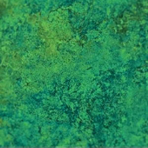Close-up of textured green and blue surface