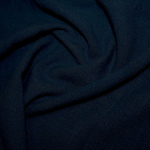 Dark blue woven fabric close-up texture